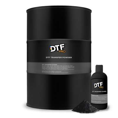 DTF Transfer Powder - BLACK - DTF Adhesive Powder / PreTreat Powder for use with all DTF Printers Questions & Answers