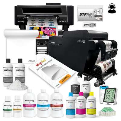 How much space is needed to use the DTF PRO MAXi 17 dtf printer - along with the Shaker unit?