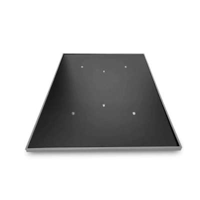 What are the dimensions of the large size platen?