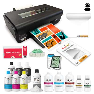 INSPIRE SERIES BUNDLE: Includes the DTF INSPIRE A3+ DTF Printer with BI-Directional Roll Feeder, WICS (White Ink Circulation System), White Ink Stirring, Vacuum, RIP Software, Training and Onboarding, 1 L DTF ink, 1.75lb DTF Powder, 100m DTF Roll Questions & Answers