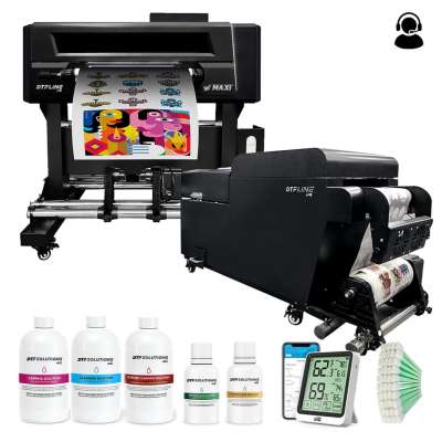 How much space is needed to use the DTF PRO MAXi 17 dtf printer - along with the Shaker unit?