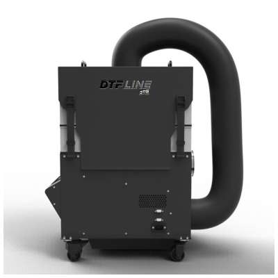 What is the main benefit of using this fume extractor in a printing environment?
