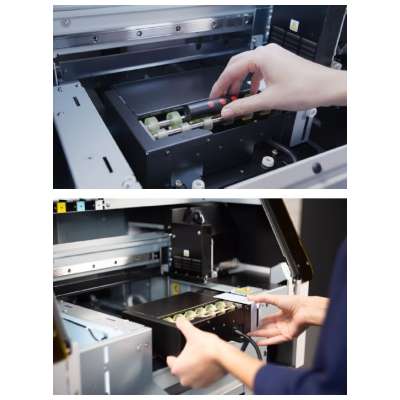 How does the printer's automated cleaning routine benefit users?