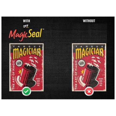 Does MAGICSEAL work with eco-solvent printing or vinyl transfer printing for t-shirts?
